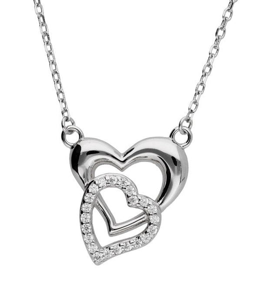 Silver Necklace Adn1333 Heart