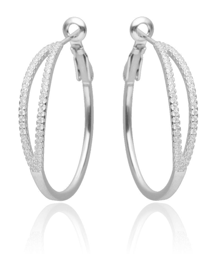 Silver Earrings De5058 30mm