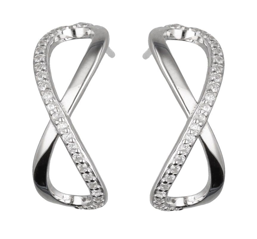 Silver Earrings De5154 Infinity