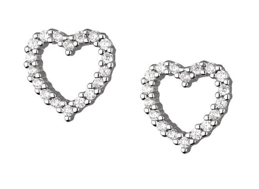 Silver Earrings Heart Lqn1825 Lqb0519 