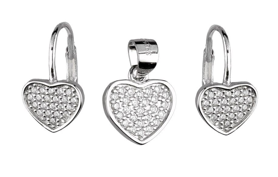 Silver Jewelry Set Ds1258 Heart