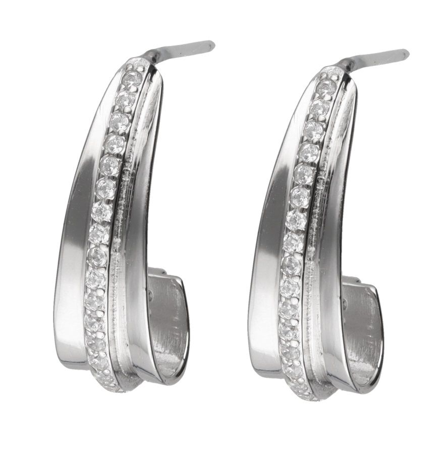 Silver Earrings De3776 