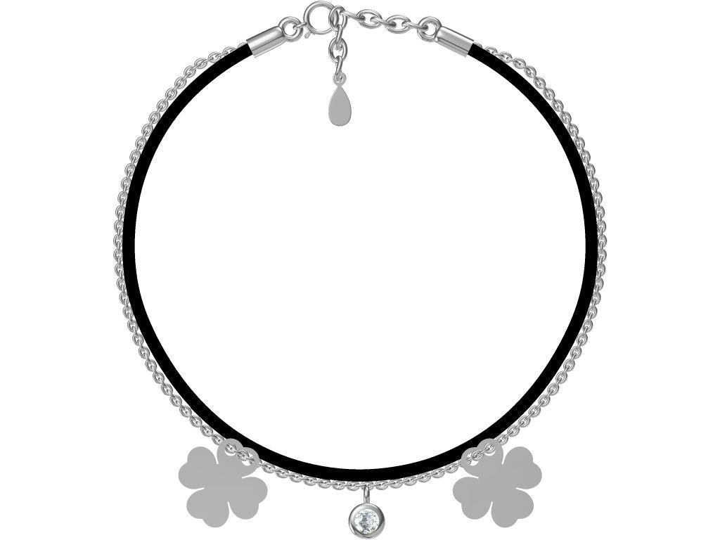 Silver Bracelet Black Clover