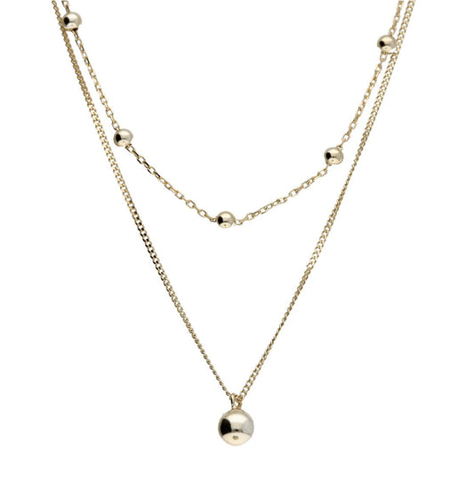 Silver Necklace Length 35+5 45+5 Gold Plated