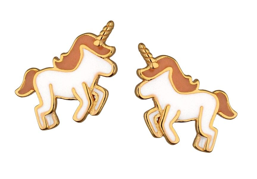 Silver Earrings Unicorn Kids