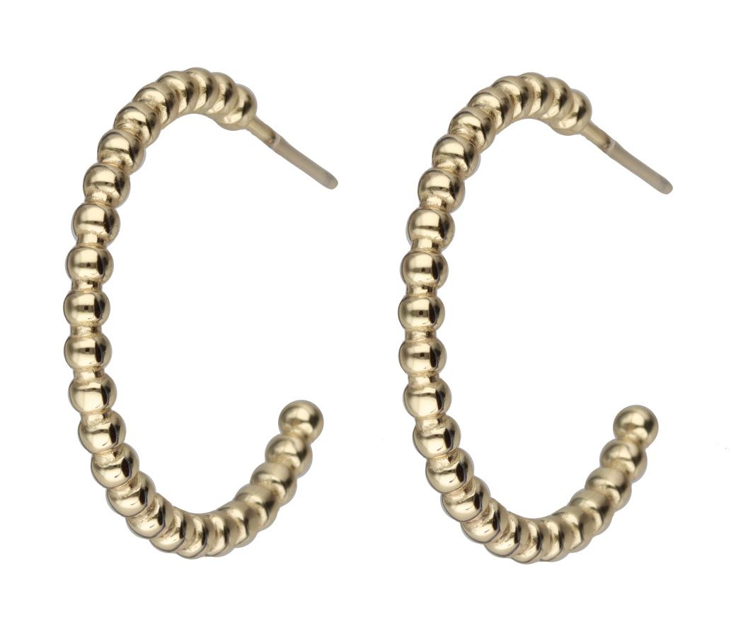 Silver Earrings Gold Plated 25 mm