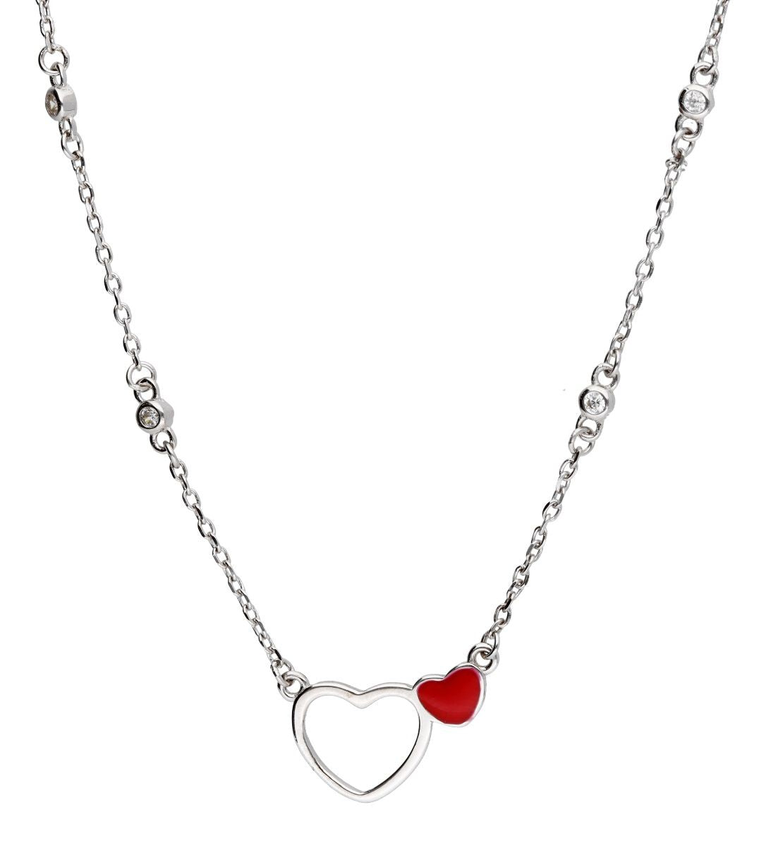 Silver Necklace Heart