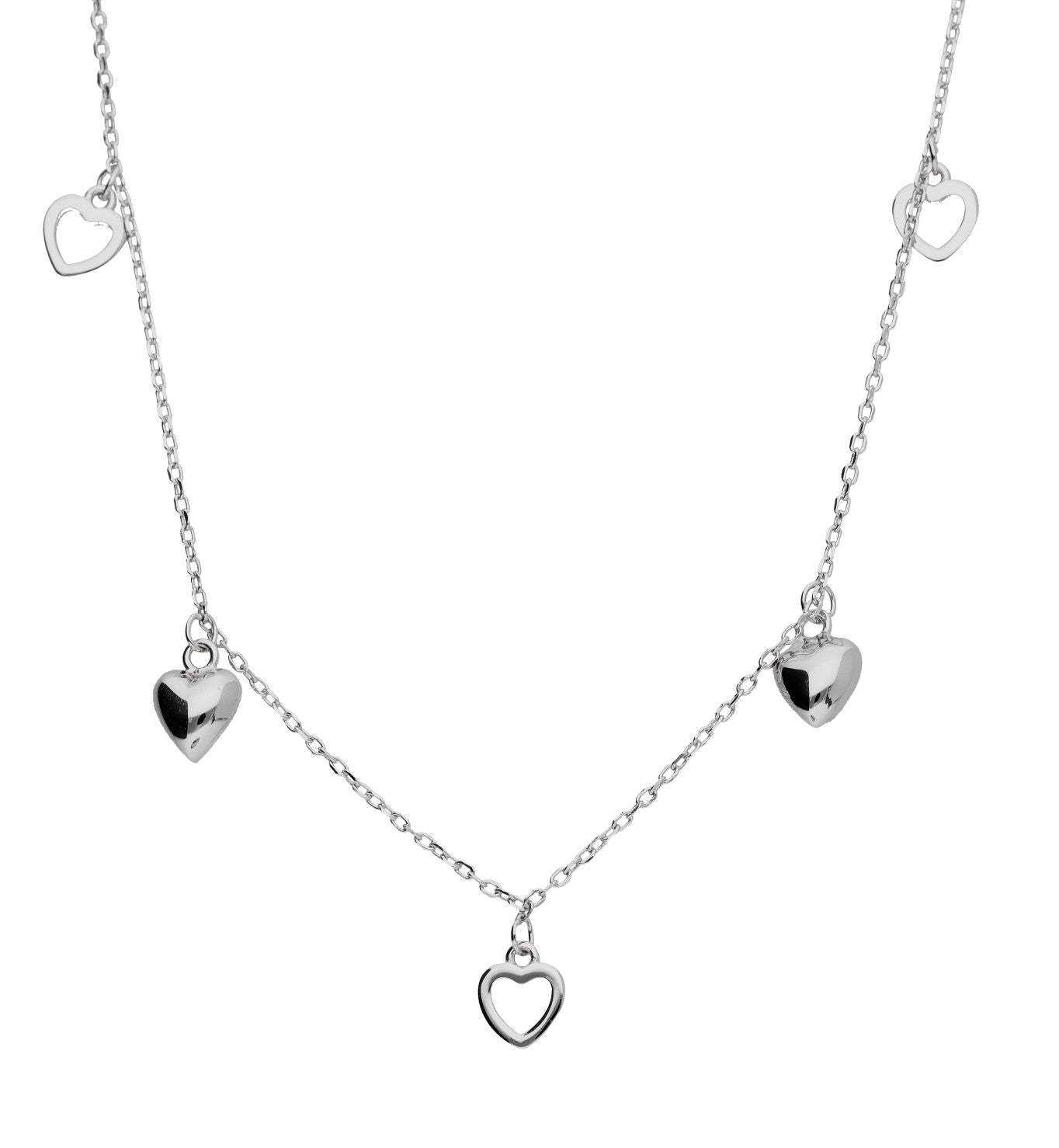 Silver Necklace Heart