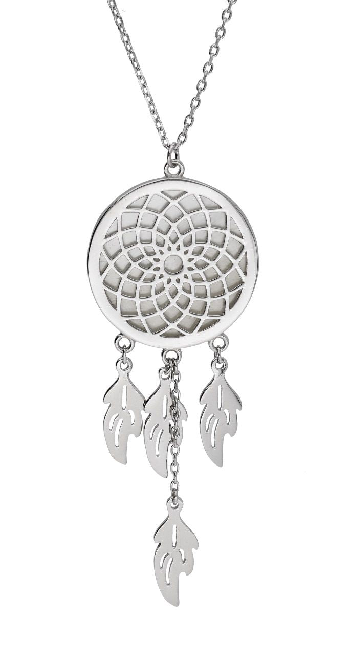 Silver Necklace Dream Catcher 55+5cm