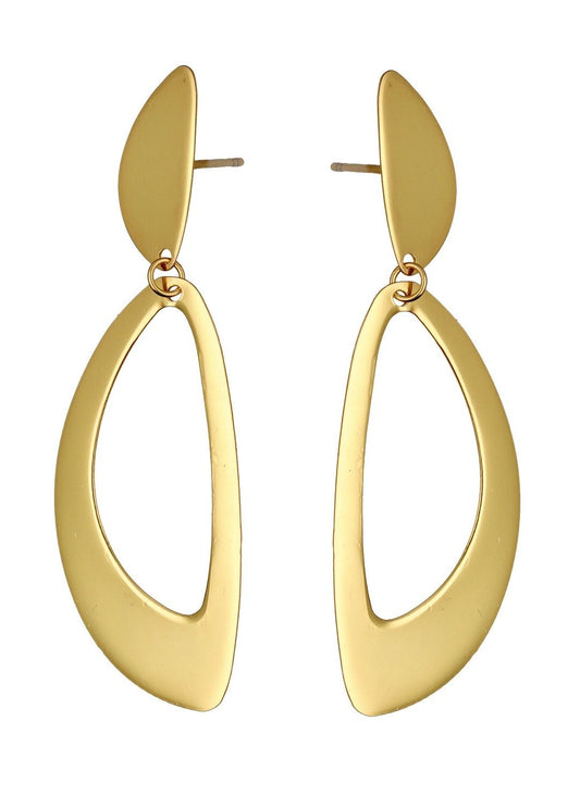 Silver Earrings Gold Plated 17+35 mm
