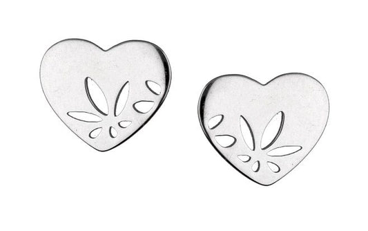 Silver Earrings Heart