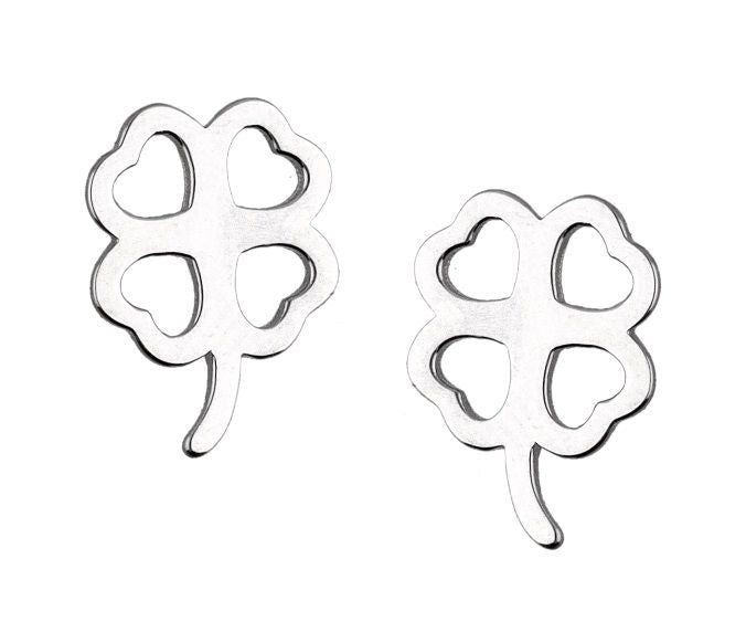 Silver Earrings Clover