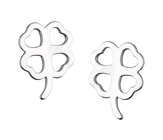 Silver Earrings Clover