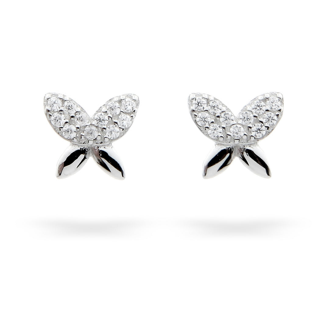 Silver Earrings Butterfly