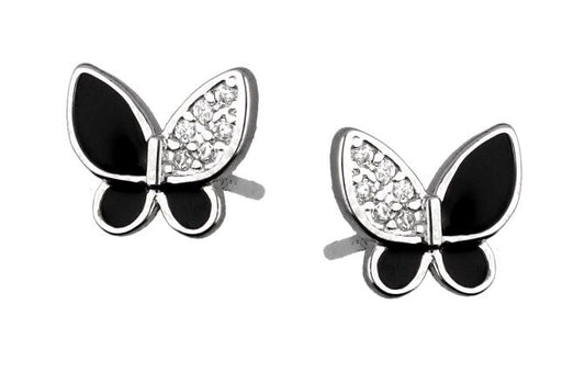 Silver Earrings Butterfly