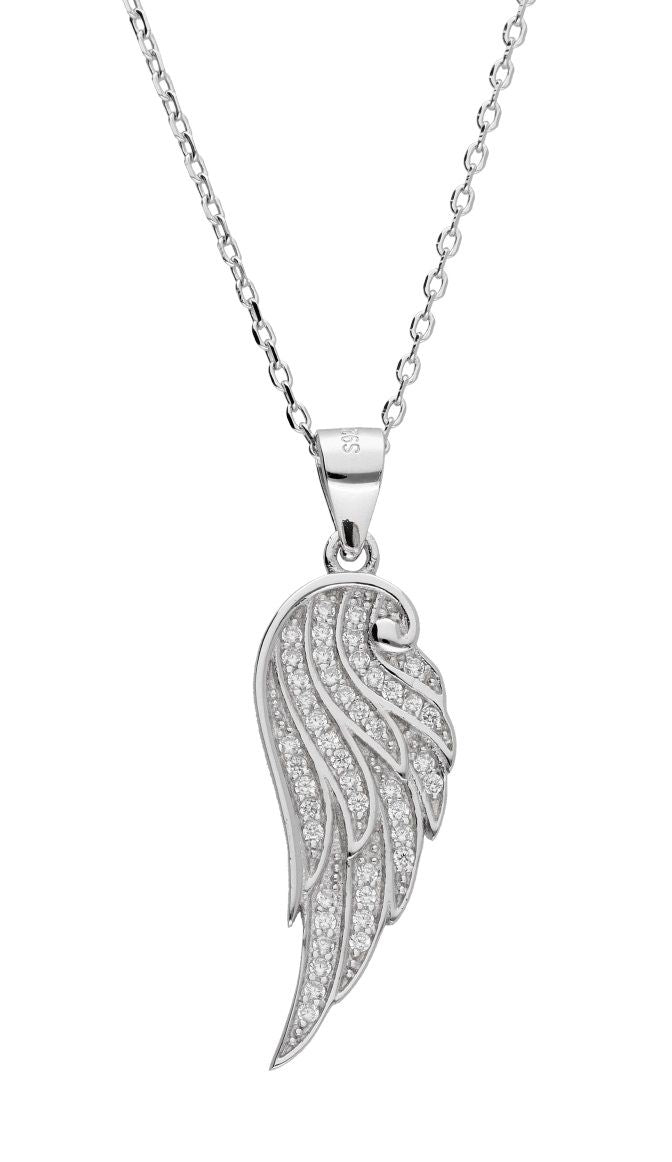 Silver Necklace Ang033 Wings