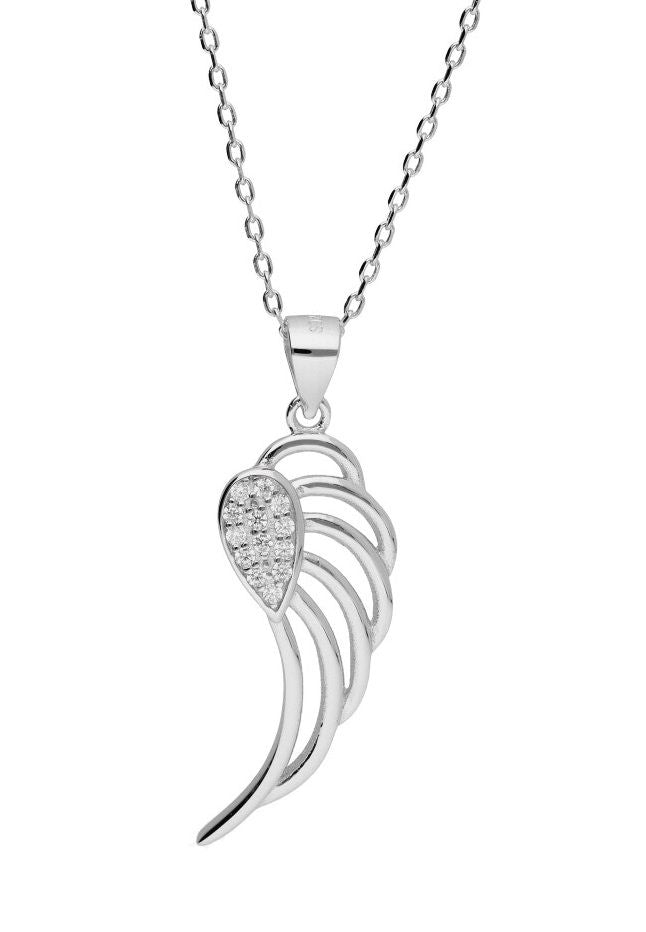 Silver Necklace Wings