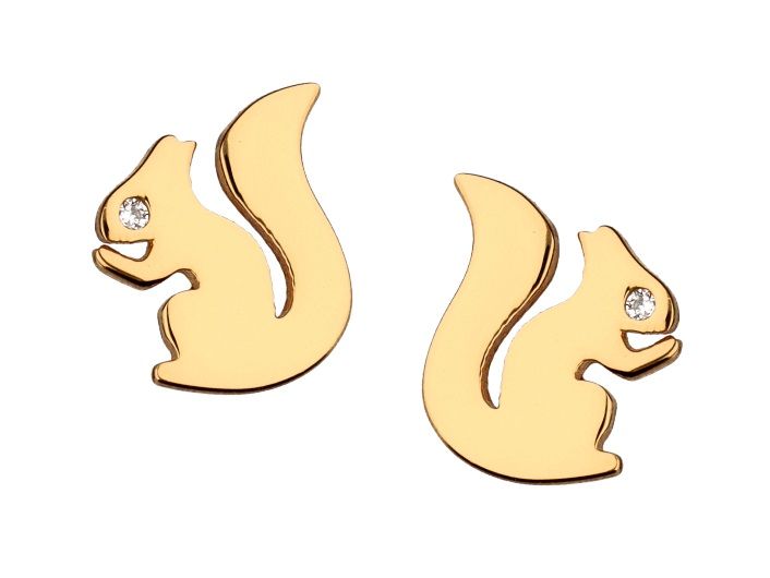 Silver Earrings Gold Plated Kids