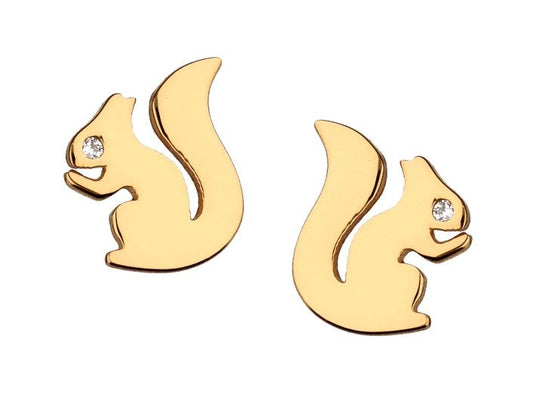 Silver Earrings Gold Plated Kids