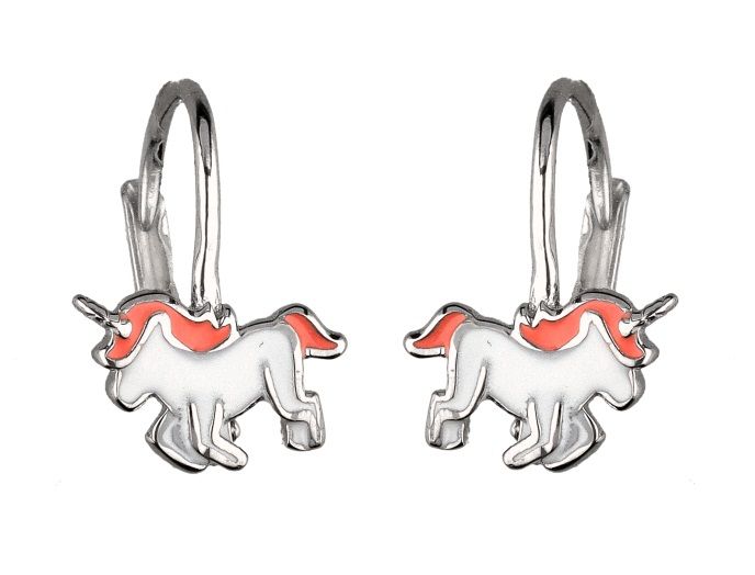 Silver Earrings Unicorn Kids English