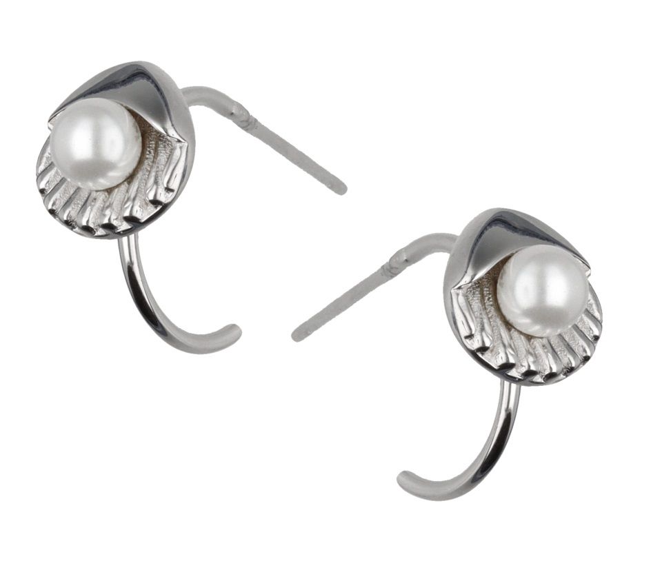 Silver Earrings Pearl