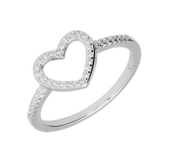 Silver Ring Us Sizes 6# 7# 8# Heart