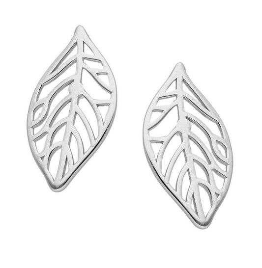 Silver Earrings Leaf