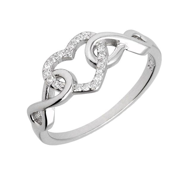 Silver Ring Us Size #6 #6.5 #7 #7.5 #8 Infinity Heart