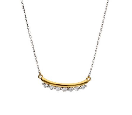 Silver Necklace Rhodium&Gold Length 43+3