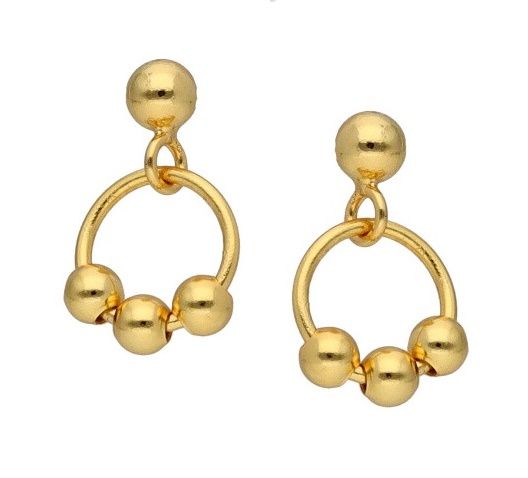 Silver Earrings Gold Plated