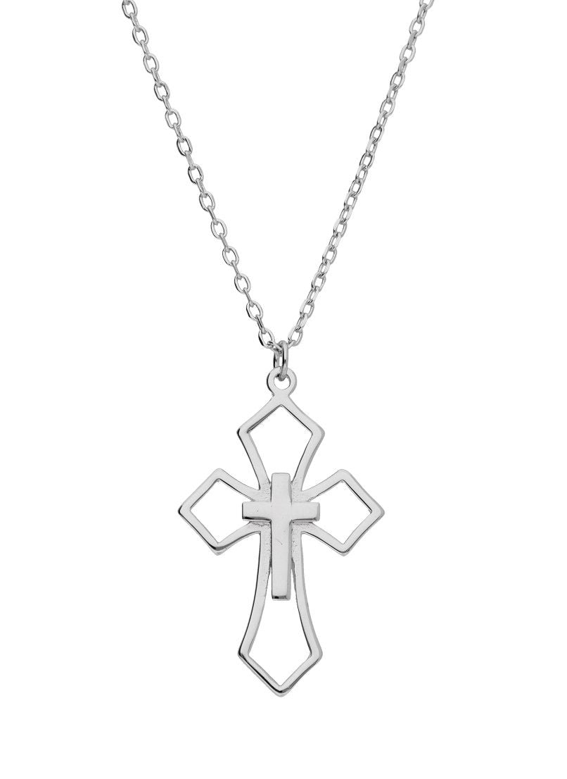 Silver Necklace Cross