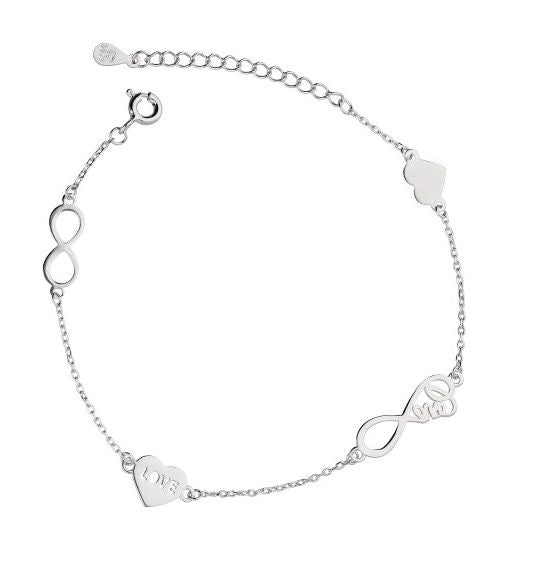 Silver Bracelet Infinity Heart