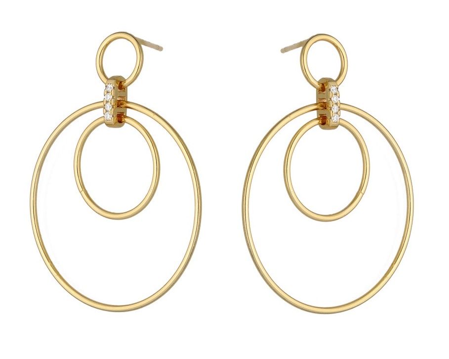 Silver Earrings Gold Plated