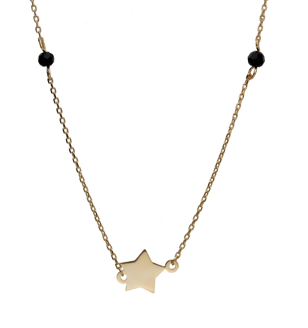 Silver Necklace Gold Plated Star