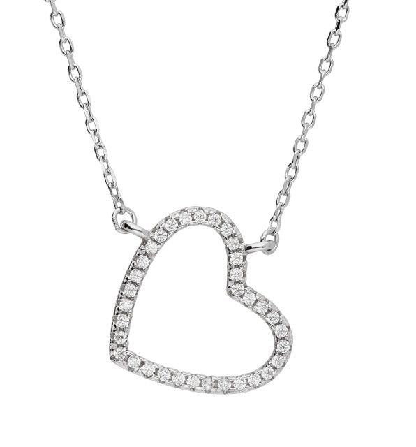 Silver Necklace Heart