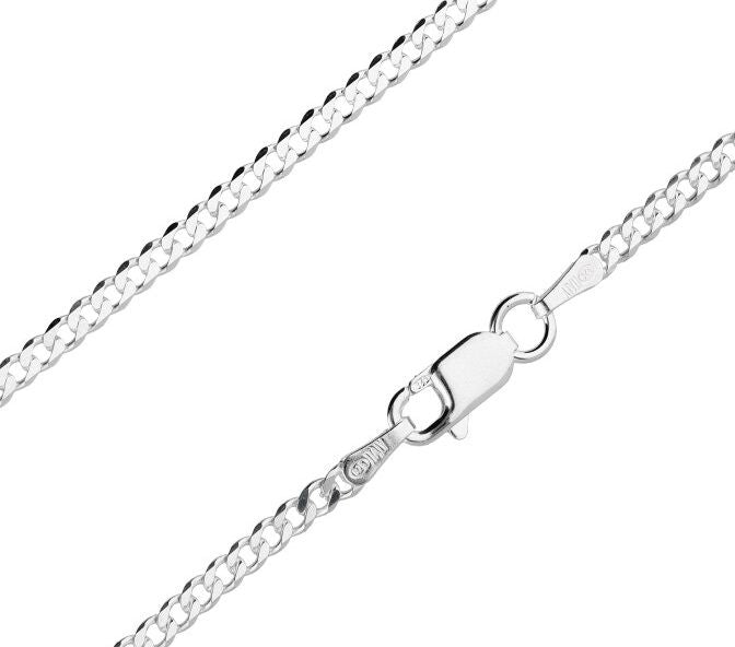 Silver Chain, Piatta Flat Profile G060 L42 cm