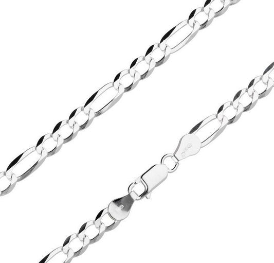 Silver Chain, Figaro Flat G150 L55 cm