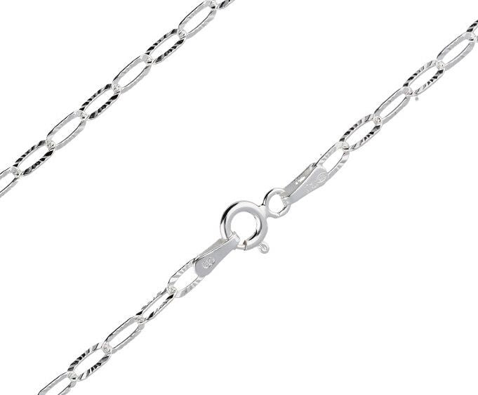 Silver Chain, Drop Star G040 L42 cm