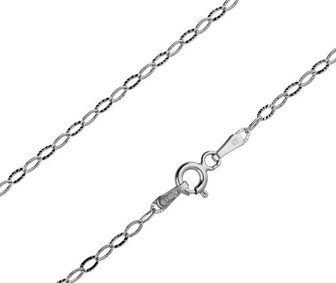 Silver Chain, Drop Oval Star Rod. G025 L42 cm