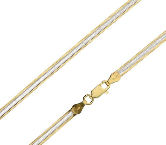 Silver Chain, 165 Gold-Plated Tape G040 L45 cm