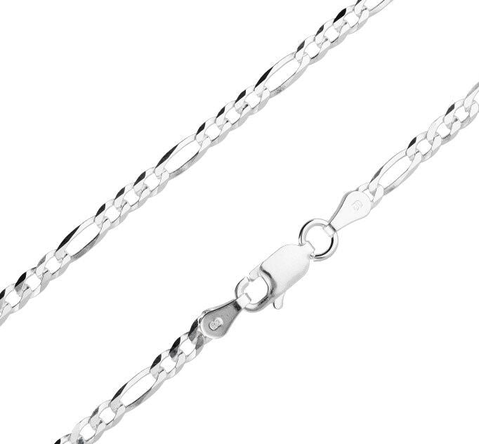 Silver Chain, Figaro Flat G080 L45 cm