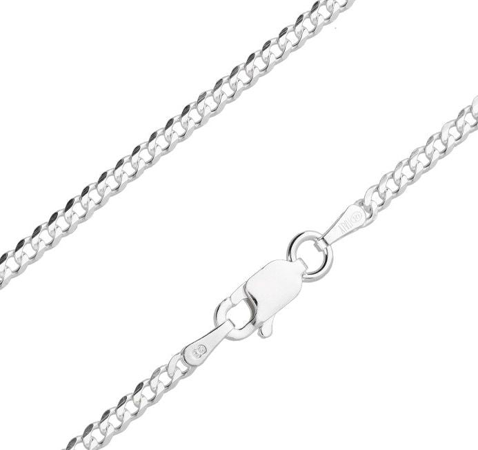 Silver Chain, Piatta Flat Profile G060 L55 cm