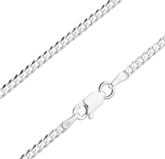 Silver Chain, Piatta Flat Profile G060 L65 cm