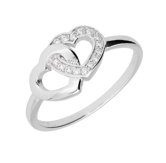 Silver Ring Us Sizes 6# 7# 8# Heart