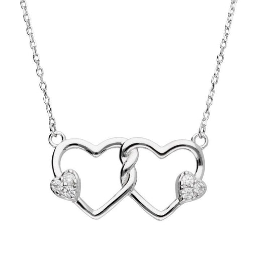 Silver Necklace 43+3 Heart