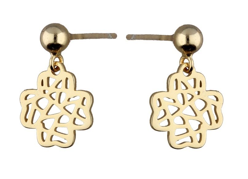 Silver Earrings Plated Clover