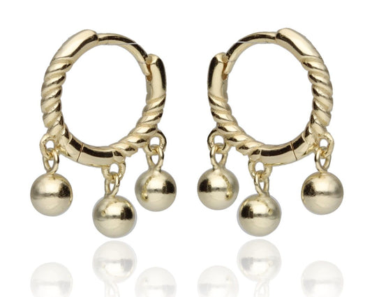 Silver Earrings Gold Plated