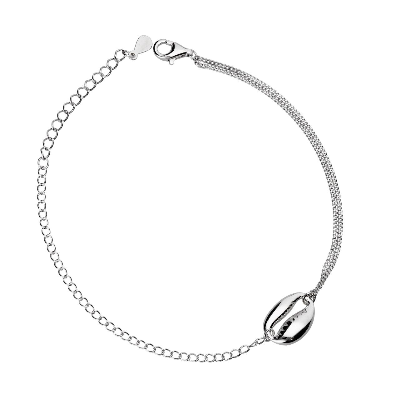 Silver Bracelet 16.5+3 Shell