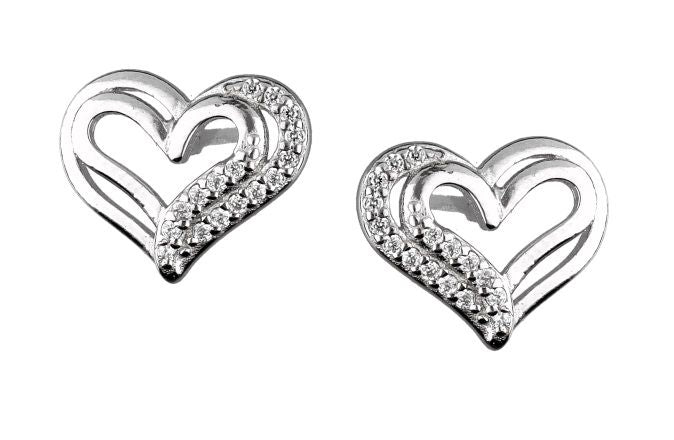 Silver Earrings Heart