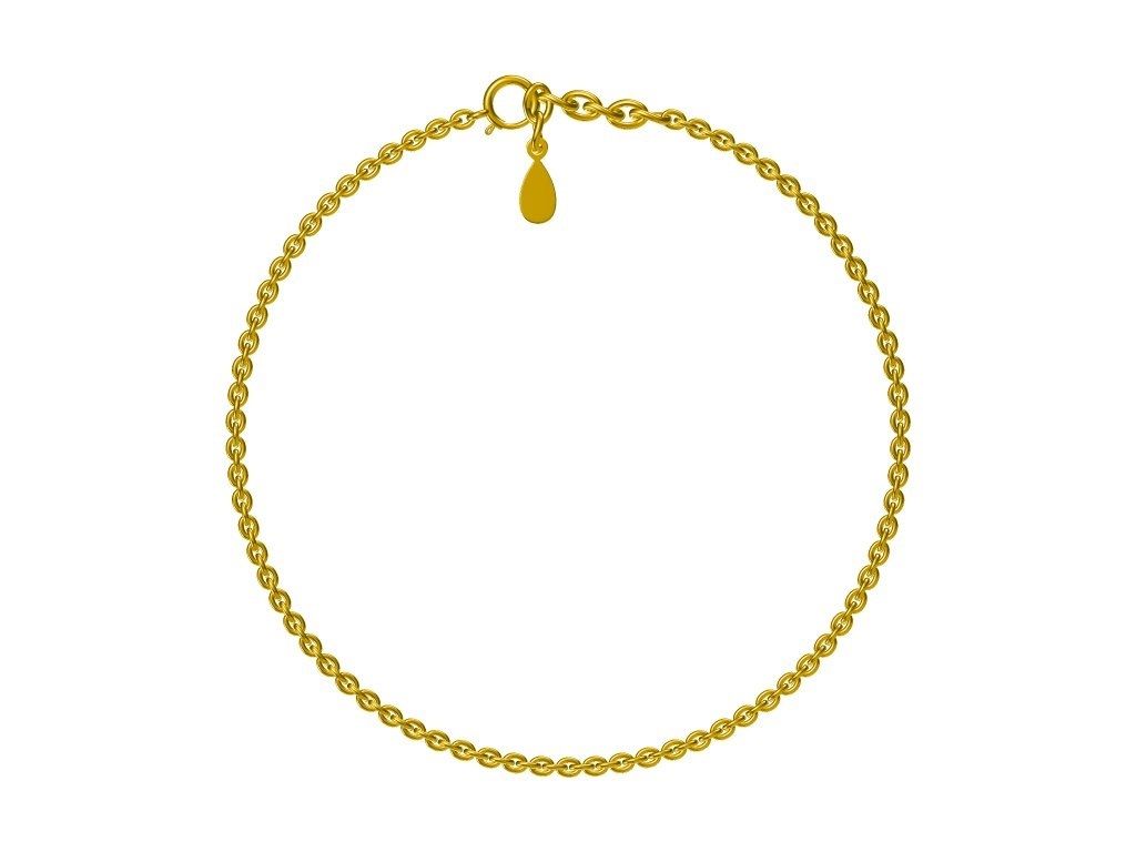 Silver Necklace Rolo Gold Plated Chain 38-41cm